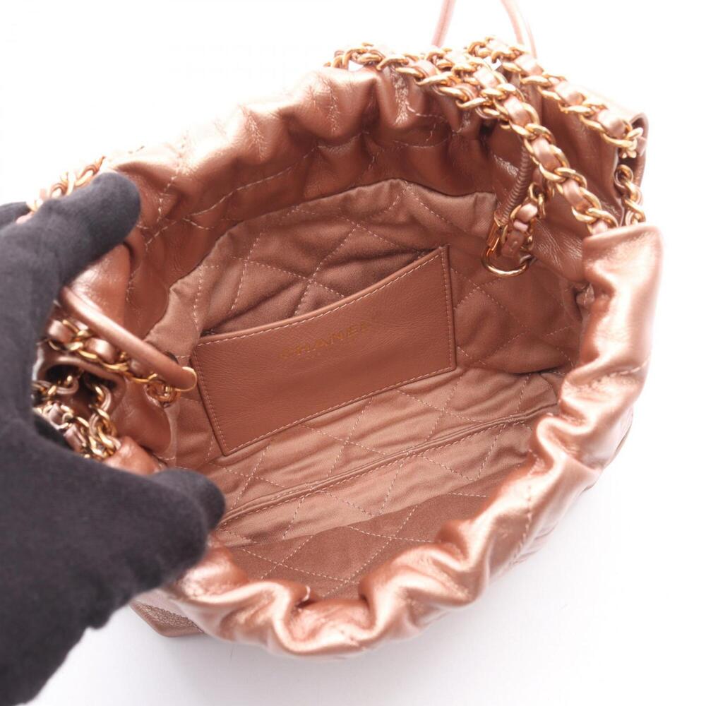 Chanel CHANEL 22 Mini Shoulder Bag Handbag Leather Women's Gold Tone AS3980 - Picture 3 of 6